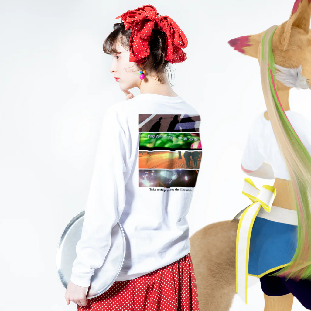 MyLifeCLUBのTOMODACHI Tee -A?- Long Sleeve T-Shirt :model wear (back, sleeve)