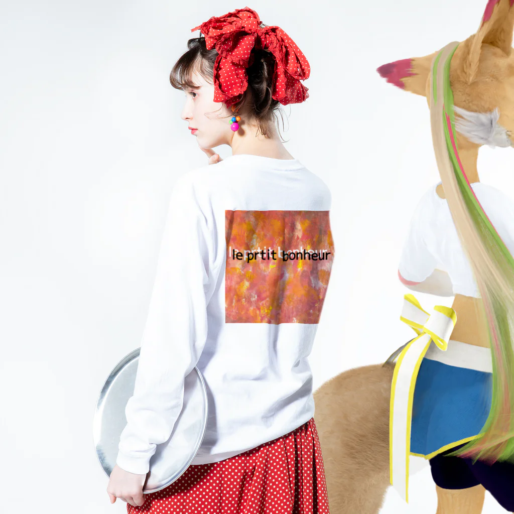 lumière douceの小さな幸せ -le prtit bonheur- Long Sleeve T-Shirt :model wear (back, sleeve)