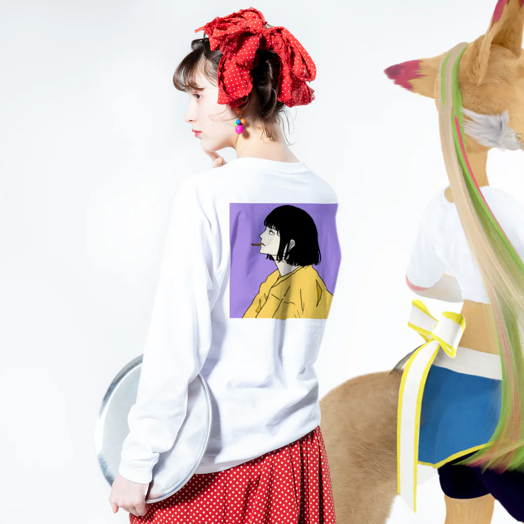 ネミリーのNICOTINISM Long Sleeve T-Shirt :model wear (back, sleeve)