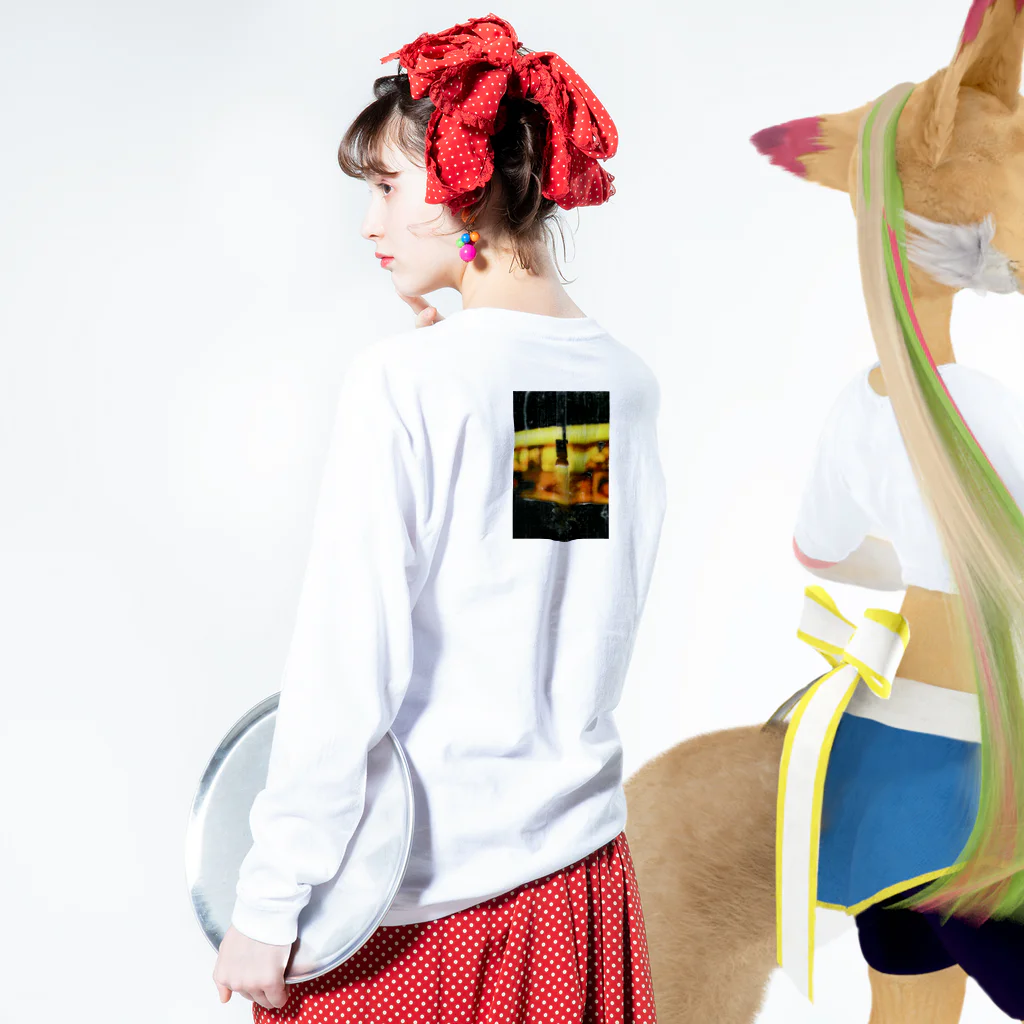 pm10:22のスポットライト Long Sleeve T-Shirt :model wear (back, sleeve)