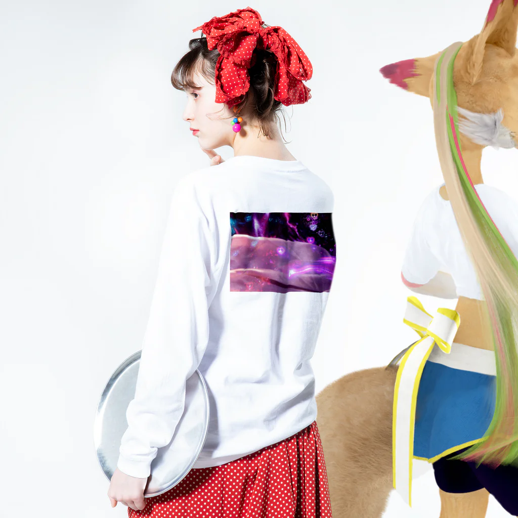 __bluemermaid__のはーとぴんく Long Sleeve T-Shirt :model wear (back, sleeve)