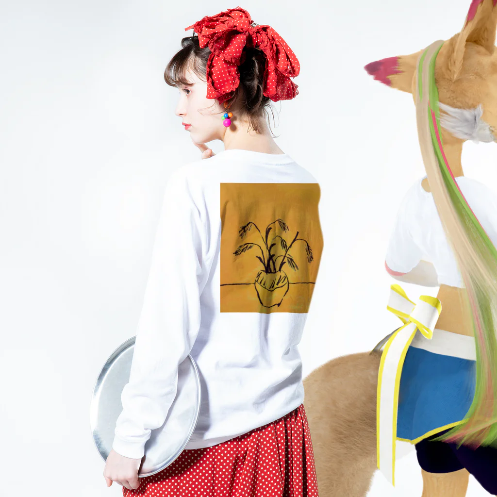 Necoya のNyancent Nyan Nyagh Long Sleeve T-Shirt :model wear (back, sleeve)