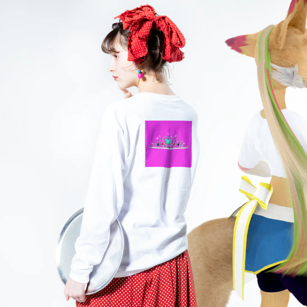 ぞくみんのPRINCESS GIRL ロングスリーブTシャツの着用イメージ(裏面・袖部分)