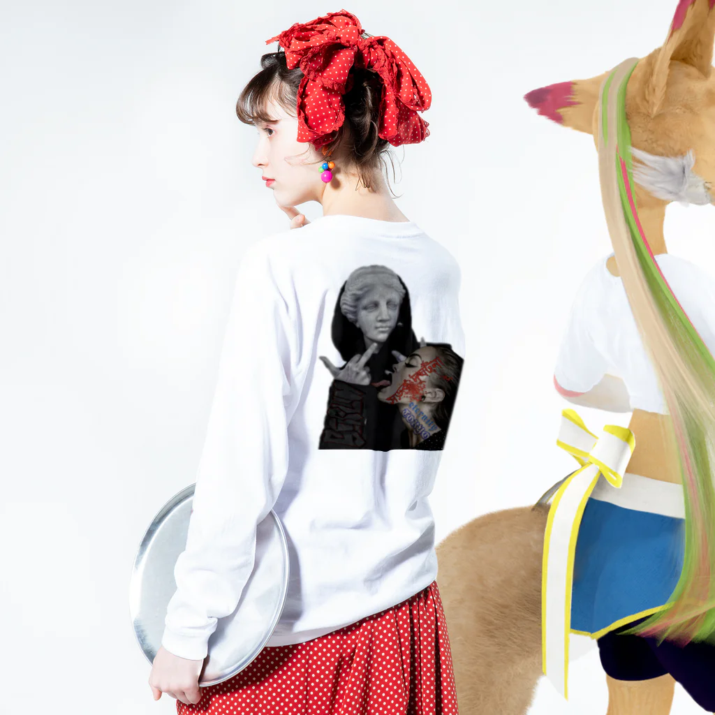 eternity TOKYO あっくんの10着限定！コイセヨ''音''メ Long Sleeve T-Shirt :model wear (back, sleeve)