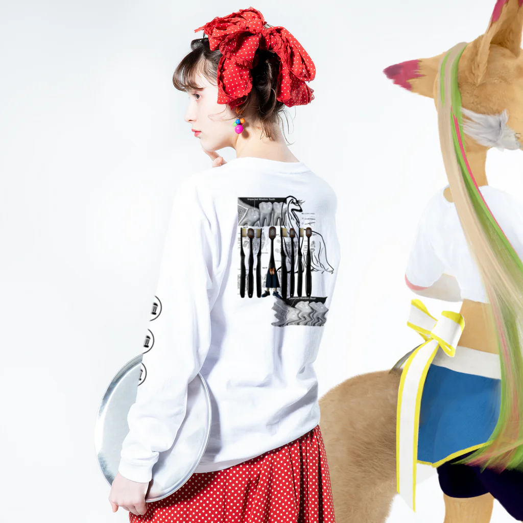 Ways To Live Foreverのゴシゴシ歯ブラシ Long Sleeve T-Shirt :model wear (back, sleeve)