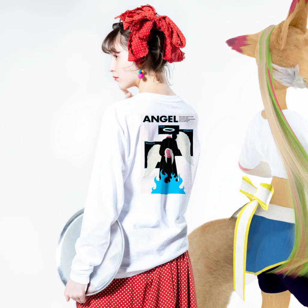 フタガミ ハルキミのANGEL ロングスリーブTシャツの着用イメージ(裏面・袖部分)