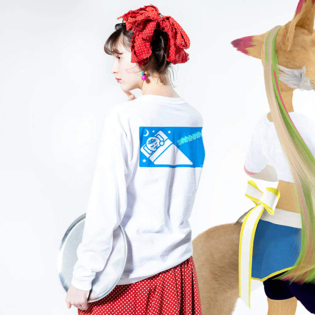 80's AnimalsのSleepin'kids long sleeve Long Sleeve T-Shirt :model wear (back, sleeve)