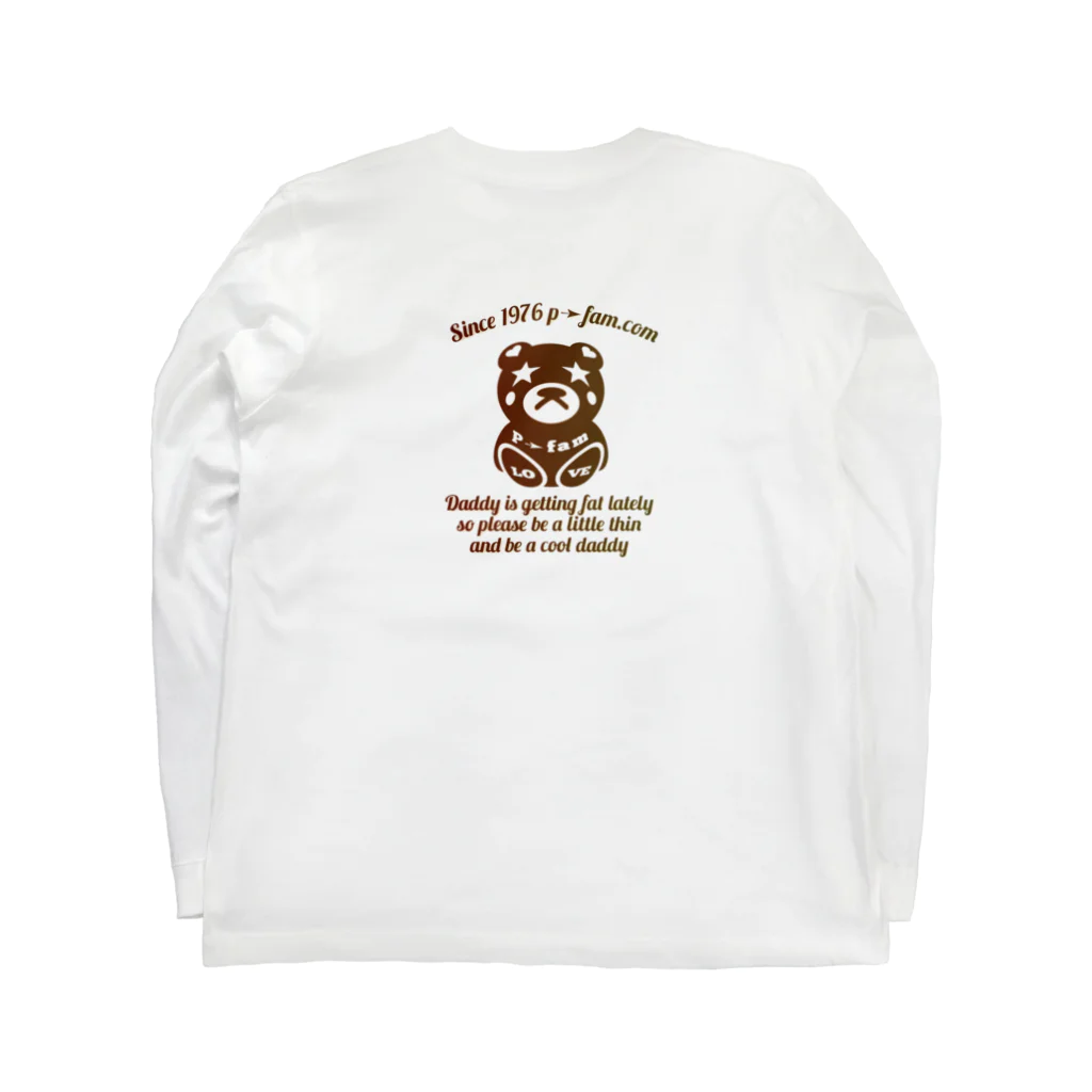 P➛fam.comのP➛KUMAちゃん Long Sleeve T-Shirt :back