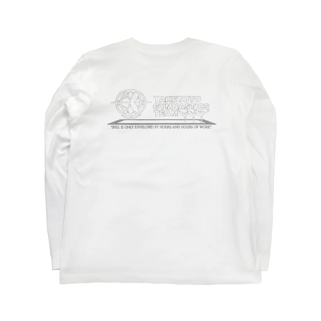 TAKETOYO新体操クラブのTAKETOYO新体操クラブ　ホワイトロゴ Long Sleeve T-Shirt :back
