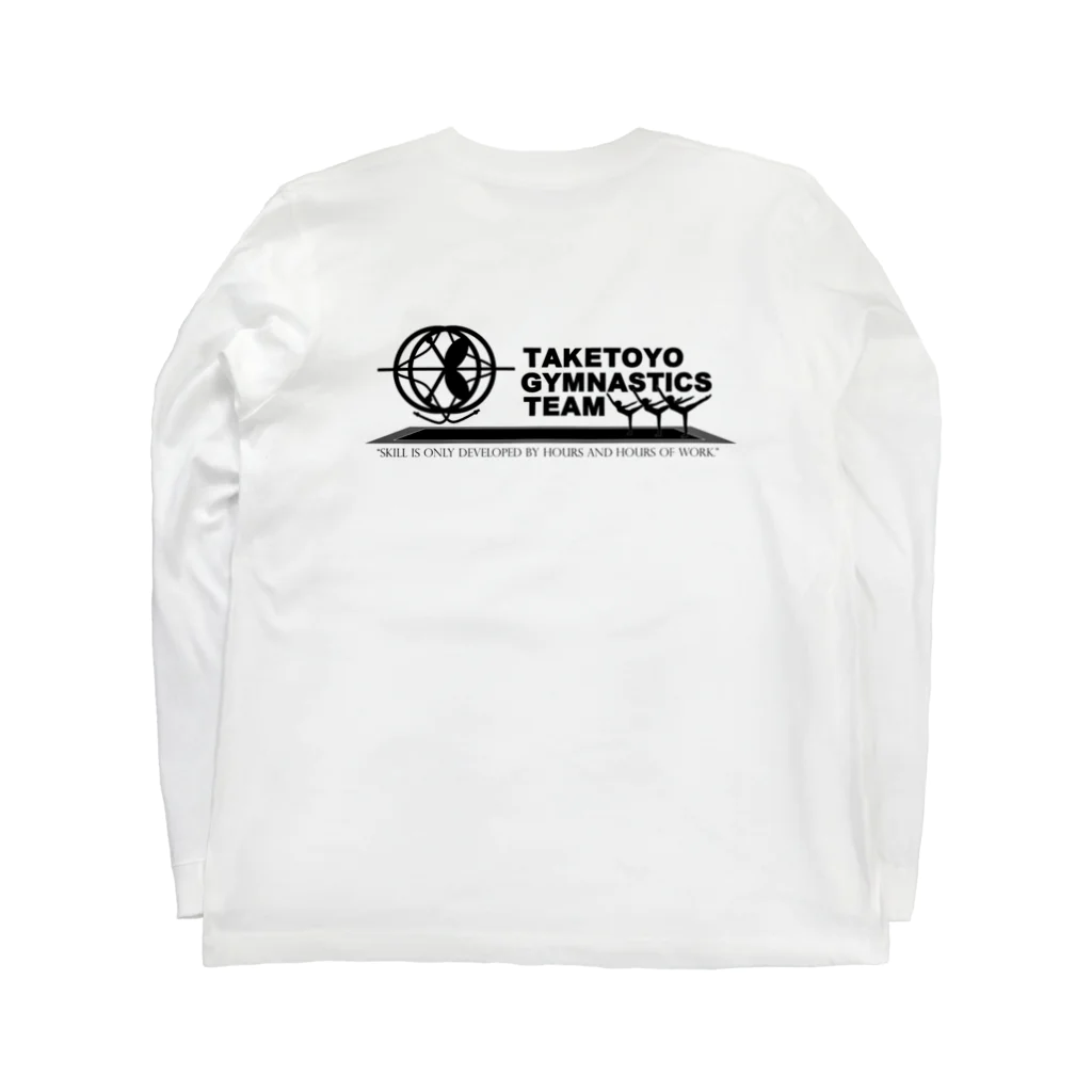 TAKETOYO新体操クラブのTAKETOYO新体操クラブブラックロゴ ロングスリーブTシャツの裏面