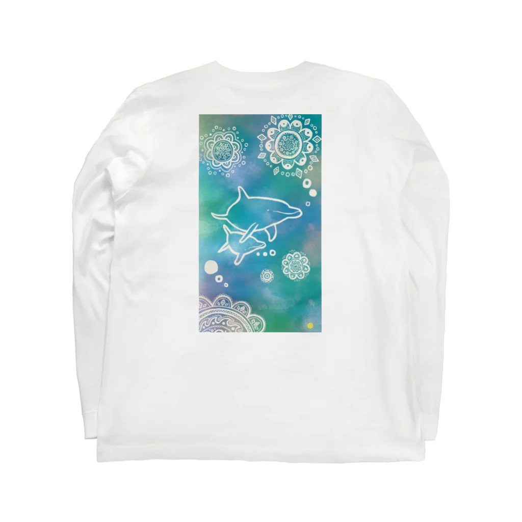 たじんのおみせのcosmo dolphin Long Sleeve T-Shirt :back