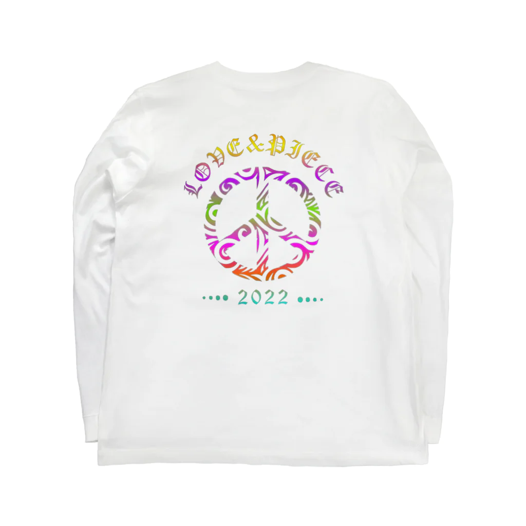 薈.collectionのLove＆peaceシリーズRainbowcolorバージョン Long Sleeve T-Shirt :back