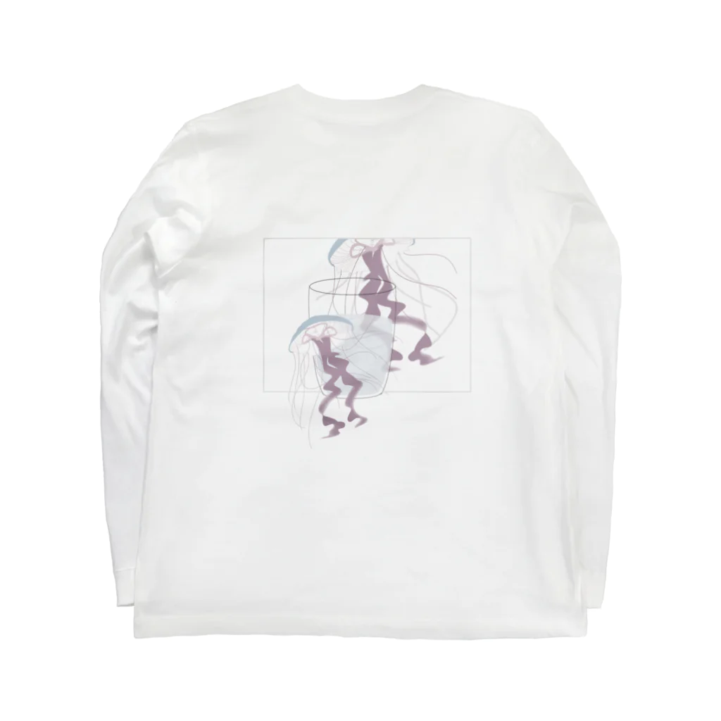 海月ピーマンのくらげとコップ Long Sleeve T-Shirt :back