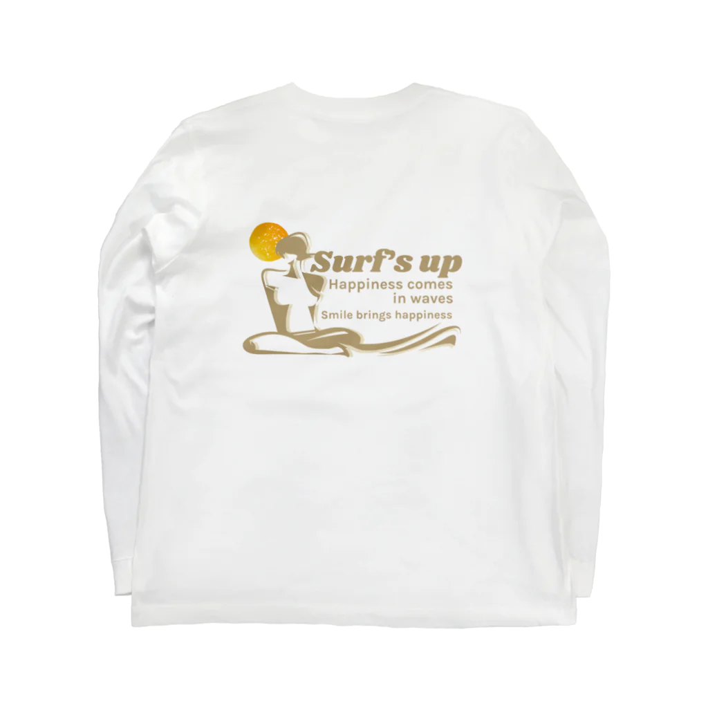 Surf’s up＊オリジナルデザインitemのSurf's up〜良い波がきた・夕日ver〜オリジナルデザイン ロングスリーブTシャツの裏面