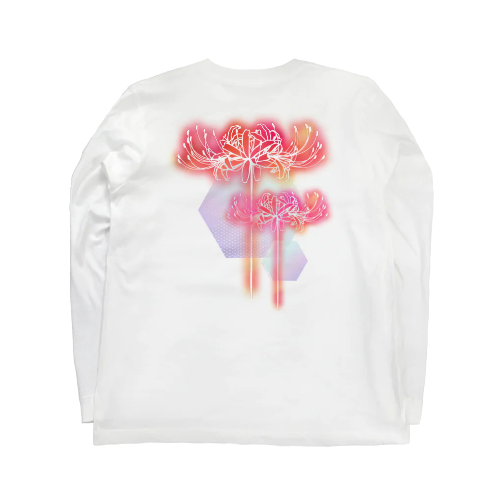 綾錦工房 りこりすの曼珠沙華 - 朧 【黄昏】 Long Sleeve T-Shirt :back