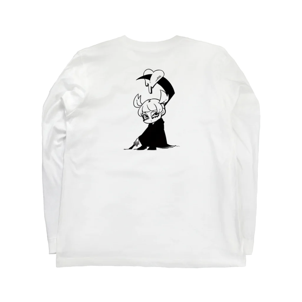 MYOUCHIKIRINのジャンクリーパー ワンポイントアリ 淡色 Long Sleeve T-Shirt :back