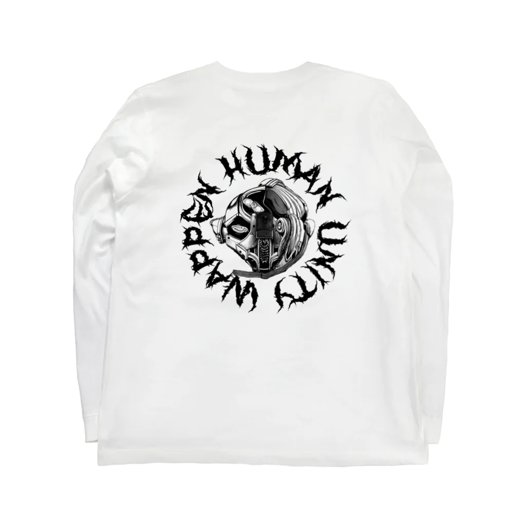 Wappen Human UnityのPunks  Wappen Human 02 :Cyborg Edition ロングスリーブTシャツの裏面