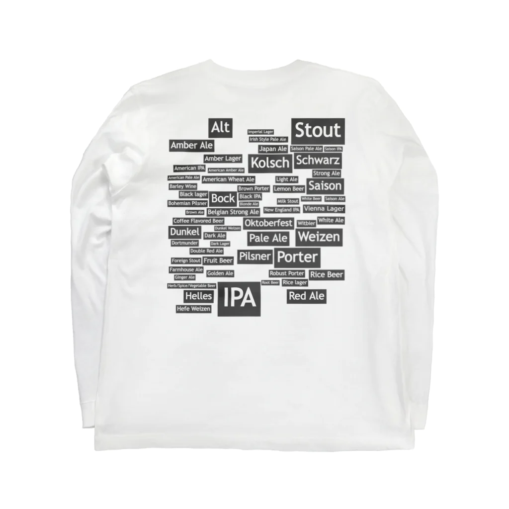 ヒロシオーバーダイブのWORLD BEER（PART2) Long Sleeve T-Shirt :back