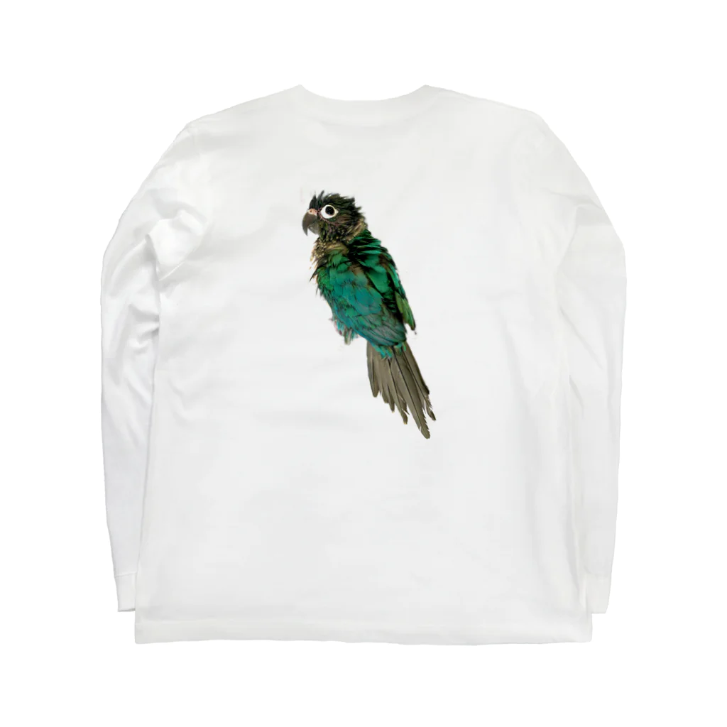 ウロコインコの翠のグッズショップのウロコインコの翠【水浴び後ver】 Long Sleeve T-Shirt :back