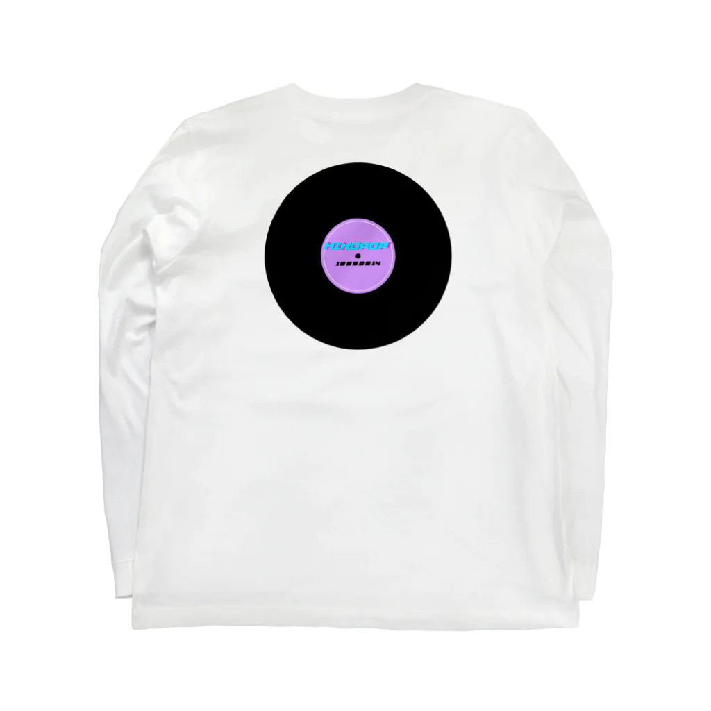 mimopop'sのぱぴぷぺぽっぷのTシャツ/裏にはレコード！ Long Sleeve T-Shirt :back