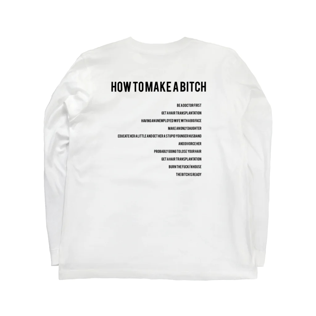 a bitch called 841.のHow to make a bitch.[white] ロングスリーブTシャツの裏面