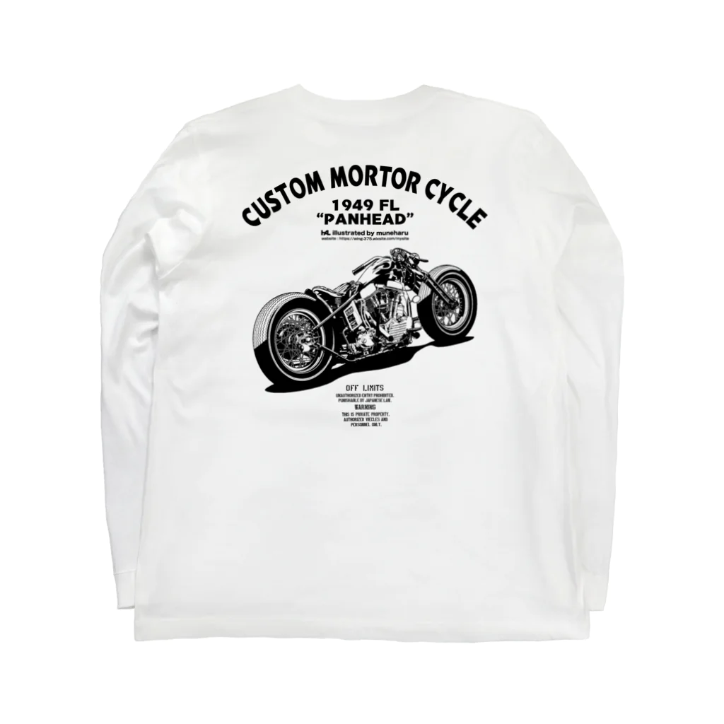 illustrator_HaLのCUSTOM MORTOR CYCLE ロングスリーブTシャツの裏面