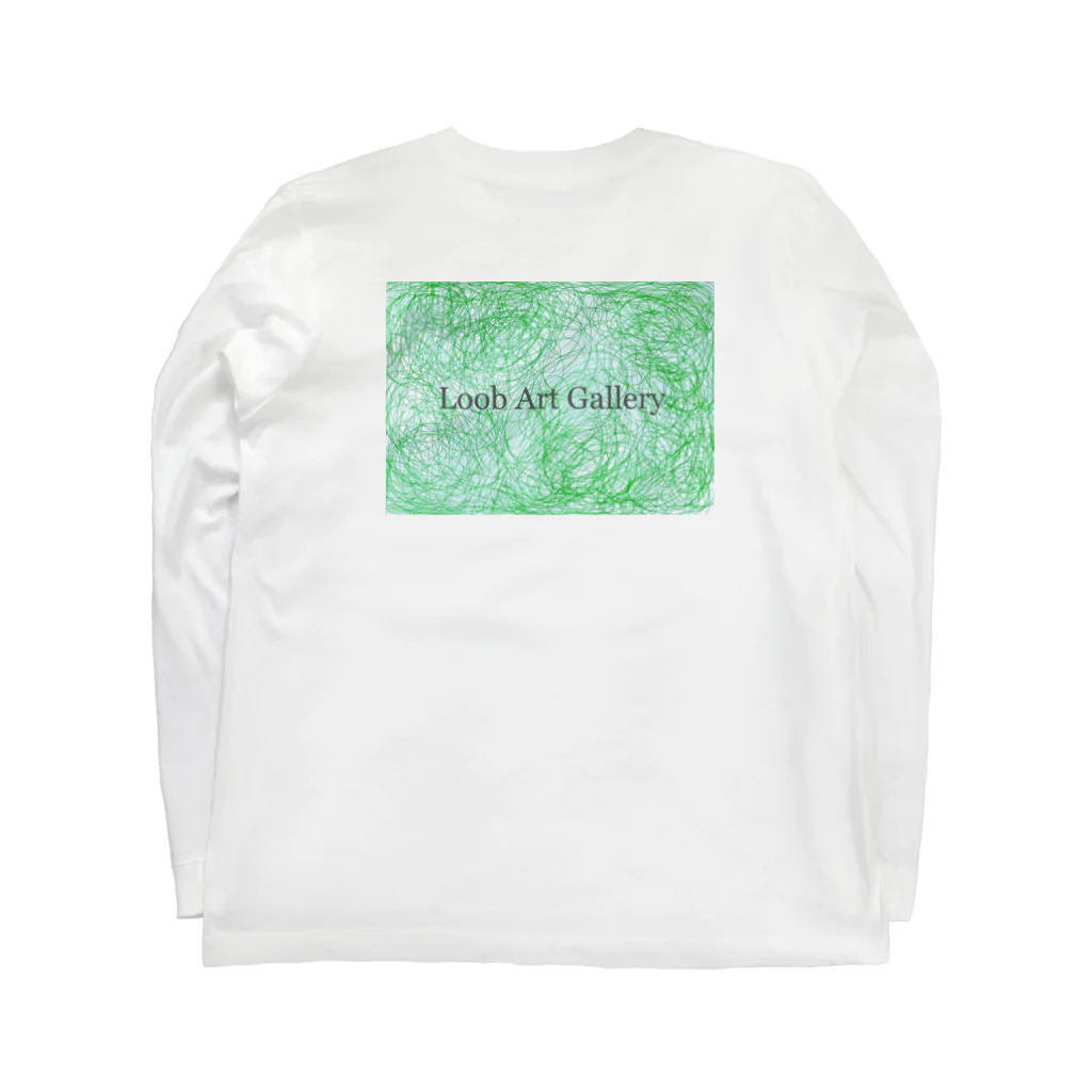 Loob Art Galleryの愛の緑のぐるぐる🌀 ロングスリーブTシャツの裏面