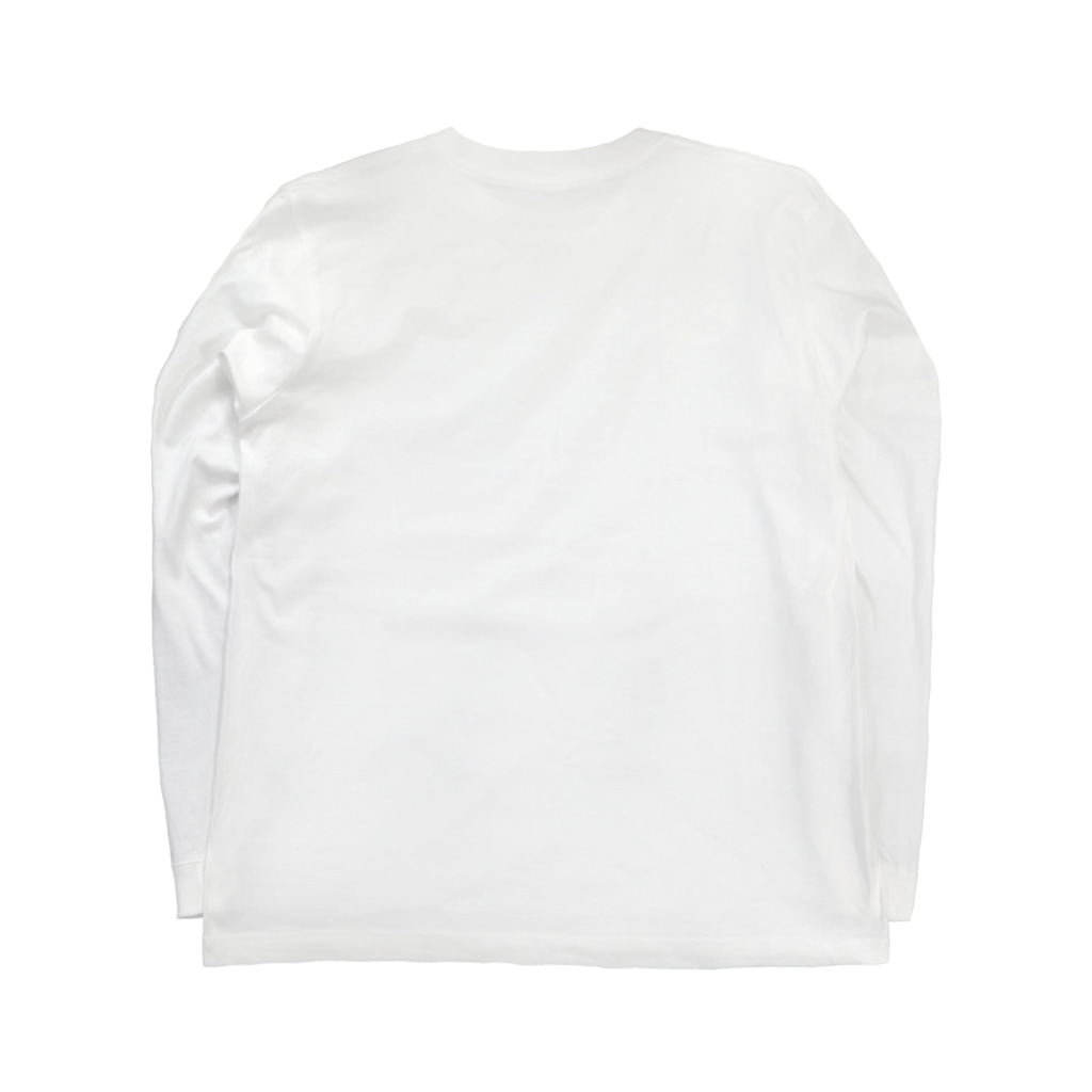 黒猫とカンパニュラの【ドット絵】雪の妖精シマエナガ(YUKI NO YOUSEI) Long Sleeve T-Shirt :back