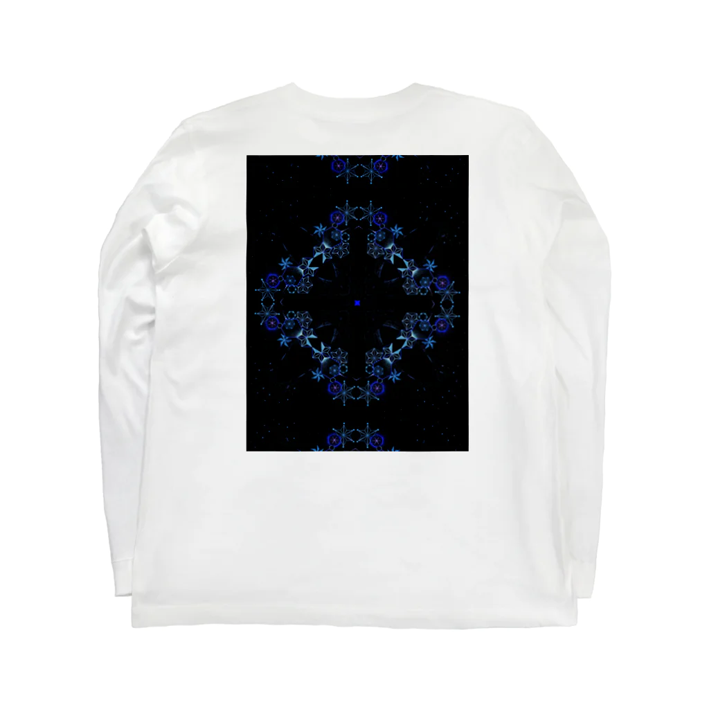 おらげ昇天の麻柄点描画 Long Sleeve T-Shirt :back