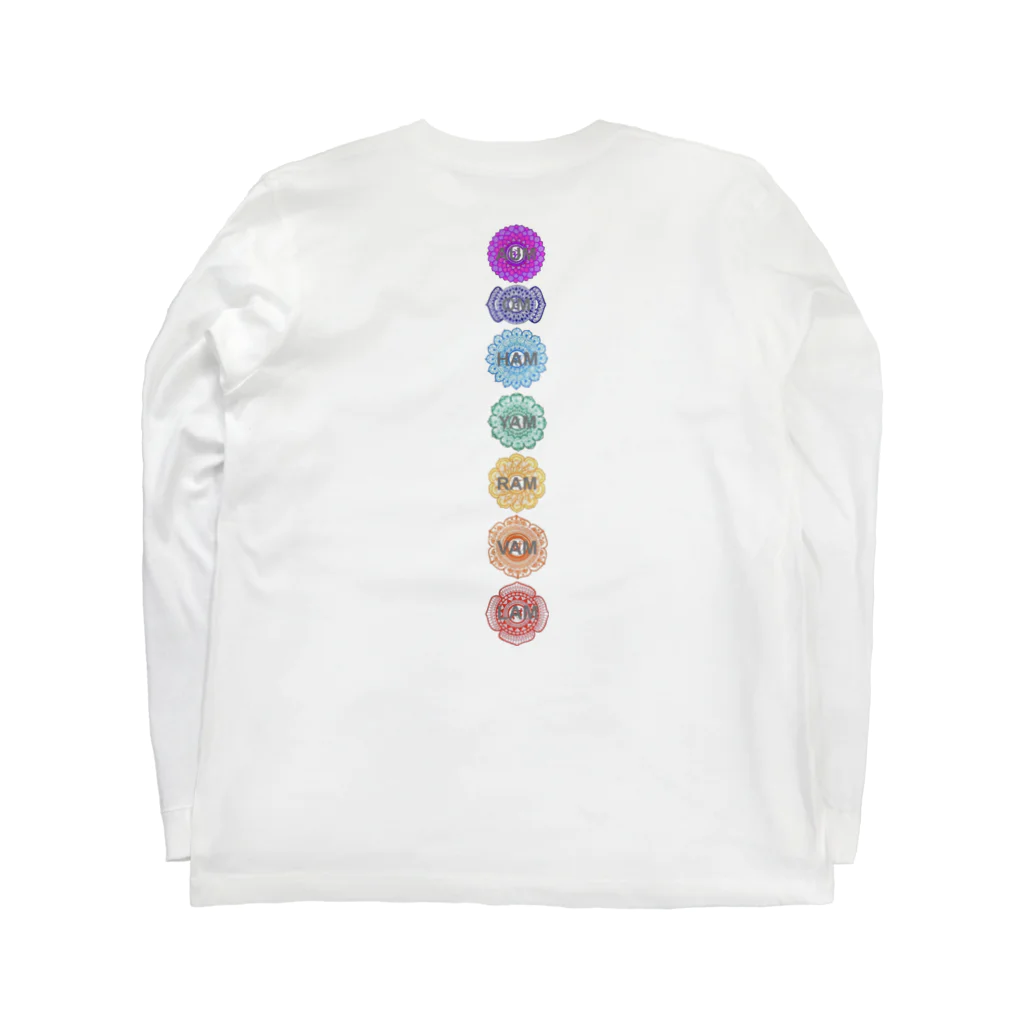 pinturaのchakra mantra ロングスリーブTシャツの裏面