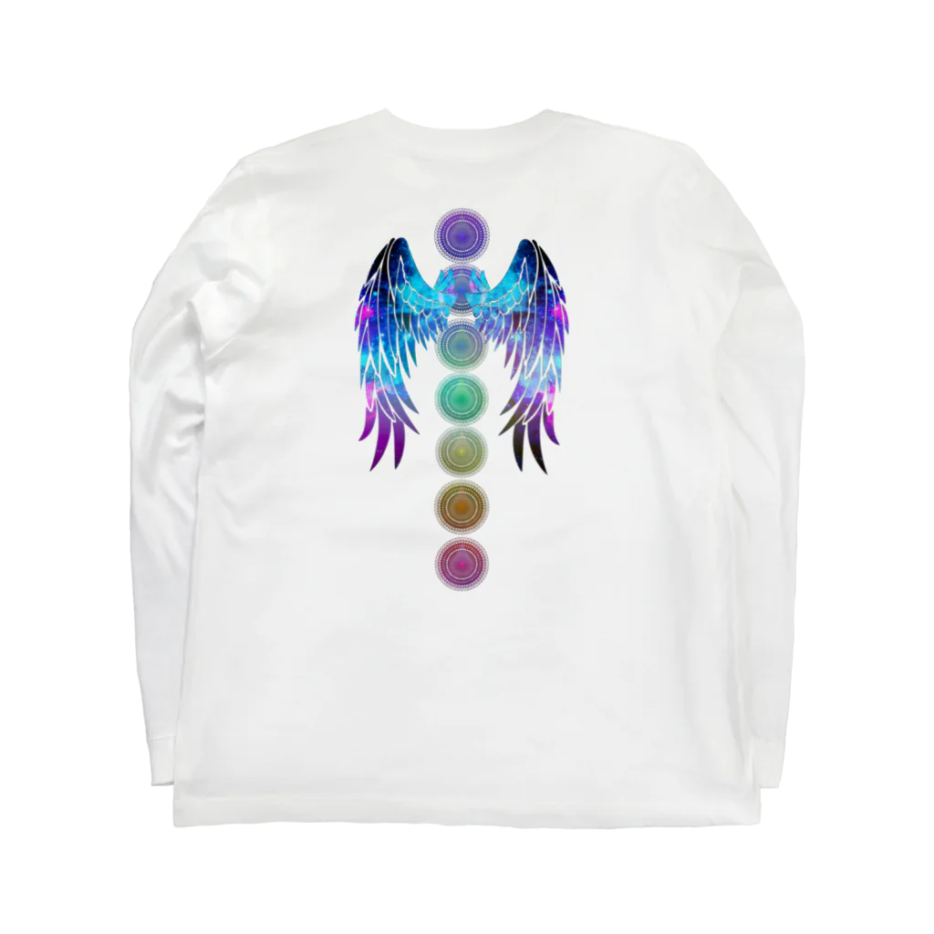 💖宇宙整体♪🌈♪こころからだチャンネル♪💖のuniversalPrincess healing rainbow Long Sleeve T-Shirt :back