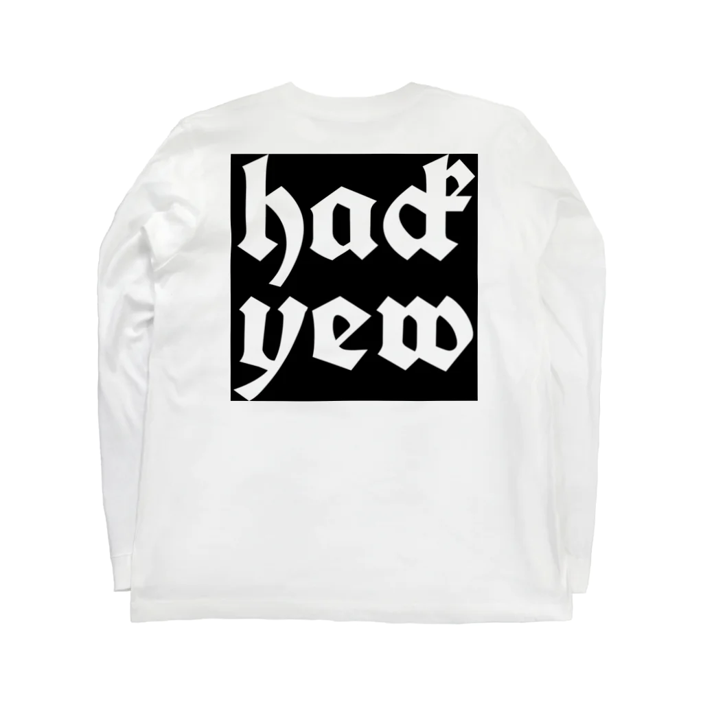 hack yew(anthrapos;)のマンバンを試す人 Long Sleeve T-Shirt :back