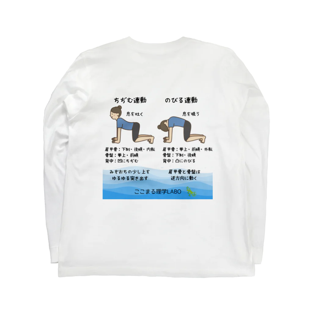 cocomaruPTLABOのちぢむれんどう・のびるれんどう／ここまる理学LABO ロングスリーブTシャツの裏面