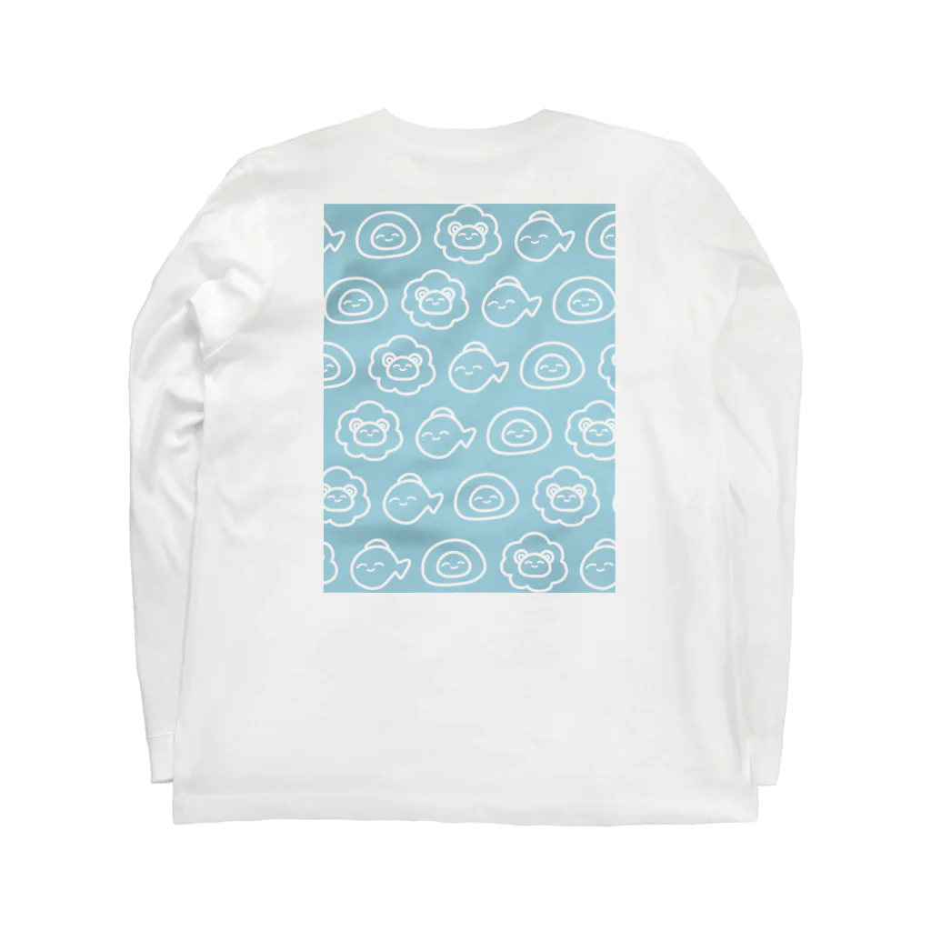 しゃけたまーけっとのぬ！ぴちぱ〜横並び〜 Long Sleeve T-Shirt :back