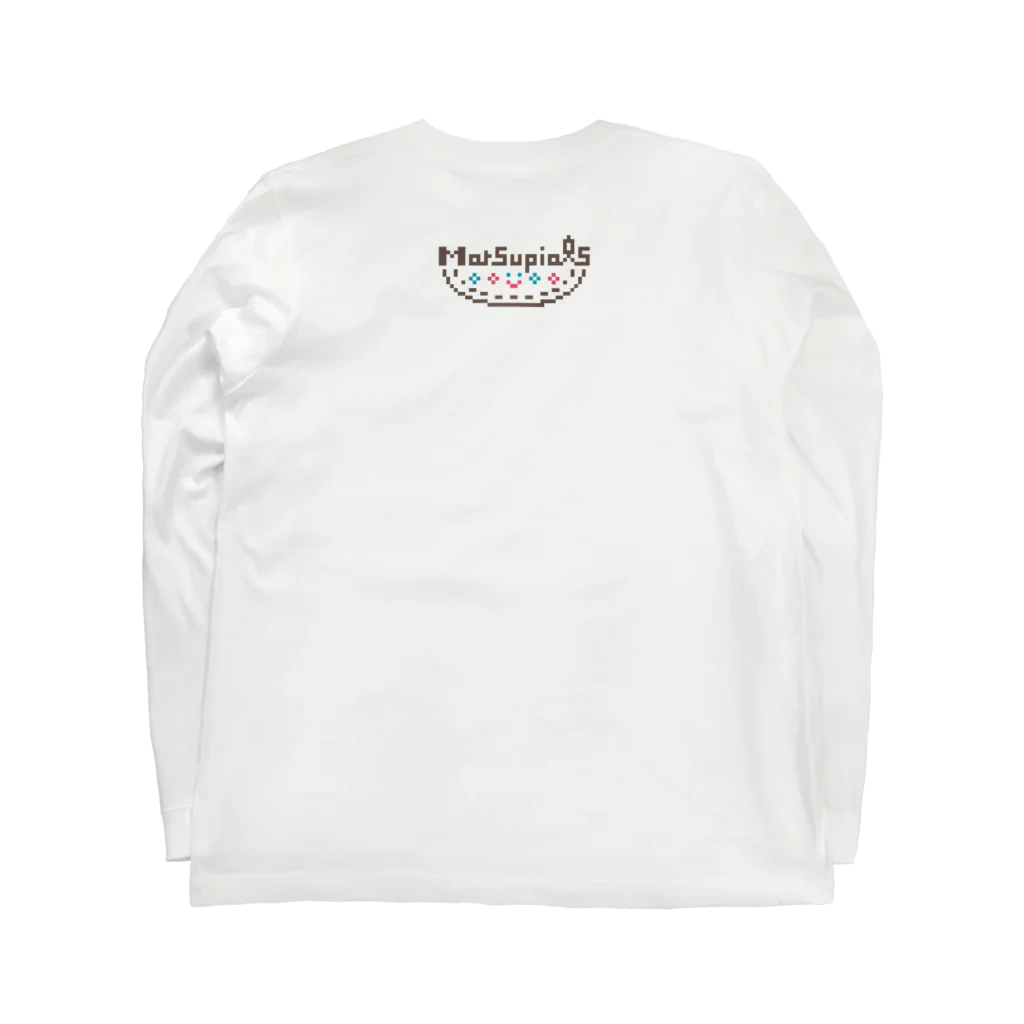 Tomomi Fujiiのずんぐり屋のゲームの中のウォンバット (淡色) Long Sleeve T-Shirt :back