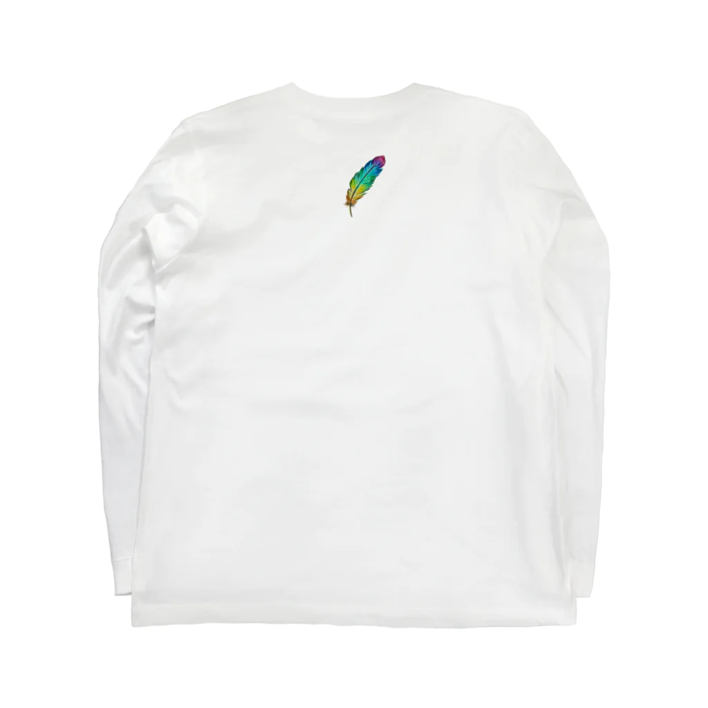 suuのカラフル羽 Long Sleeve T-Shirt :back