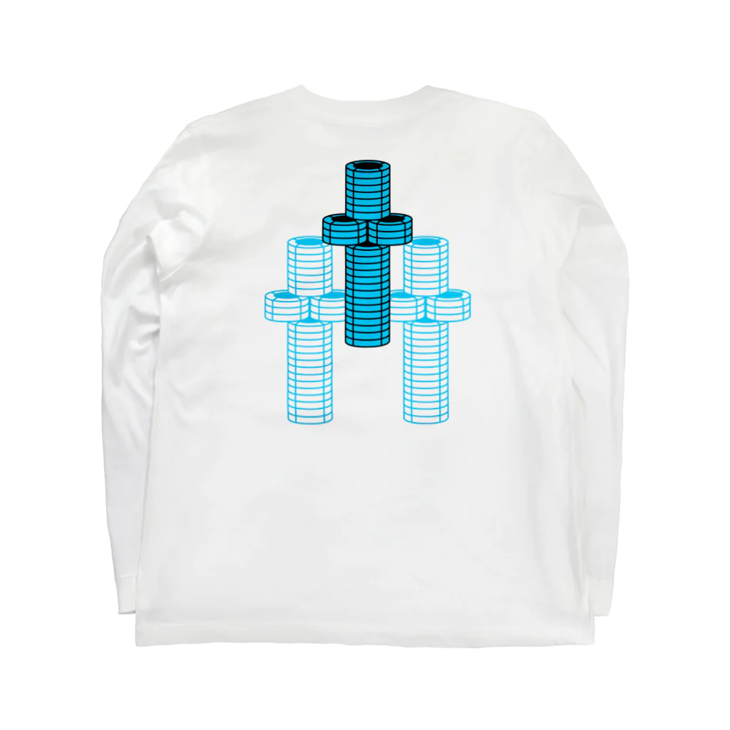 sting sting.410410のsting sting.Cross logo(BL) Long Sleeve T-Shirt :back