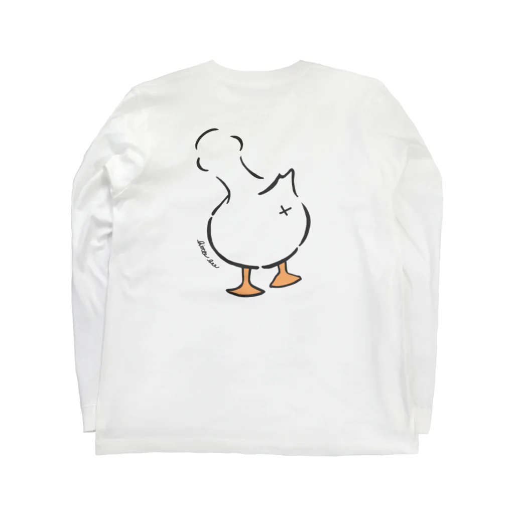 little bee リトルビーのアヒル あひる ダック duck( ﾊﾞｯｸﾌﾟﾘﾝﾄ要確認) Long Sleeve T-Shirt :back