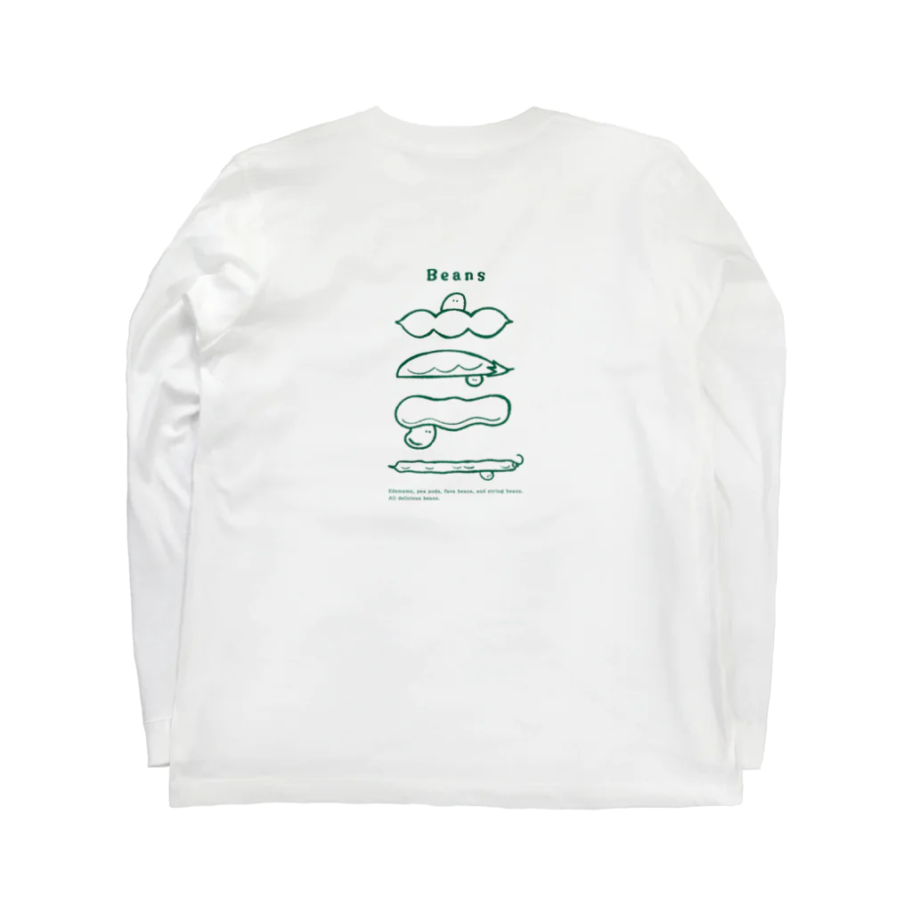 Aランチサラダ付SHOPの夏のbeansさん2 Long Sleeve T-Shirt :back