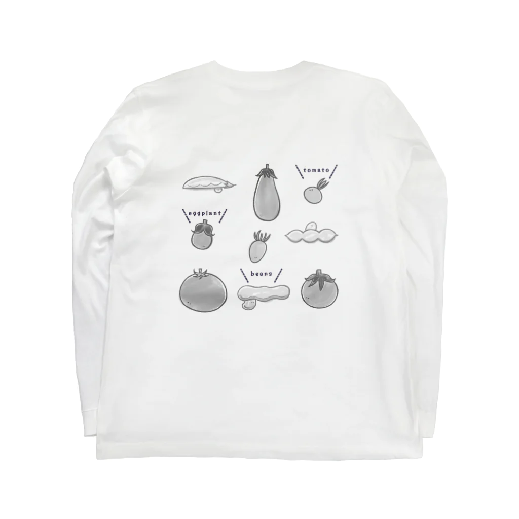 Aランチサラダ付SHOPの夏野菜たち Long Sleeve T-Shirt :back