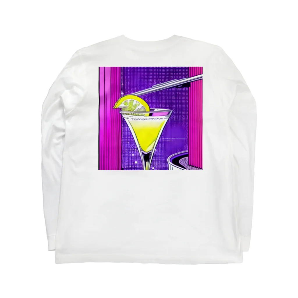 Egao  CreationsのEnjoy カクテル Long Sleeve T-Shirt :back