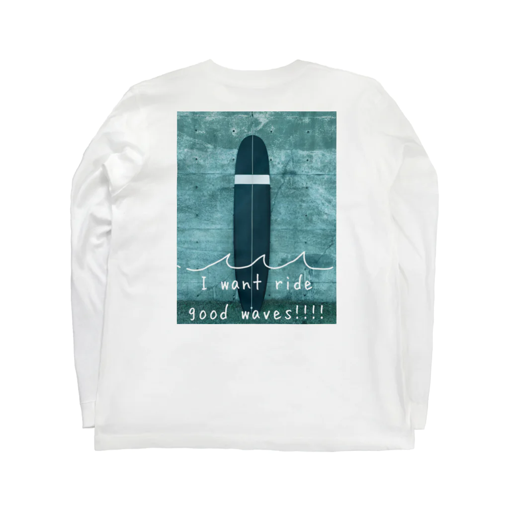 bonds-tのI want to ride good waves!! Long Sleeve T-Shirt :back