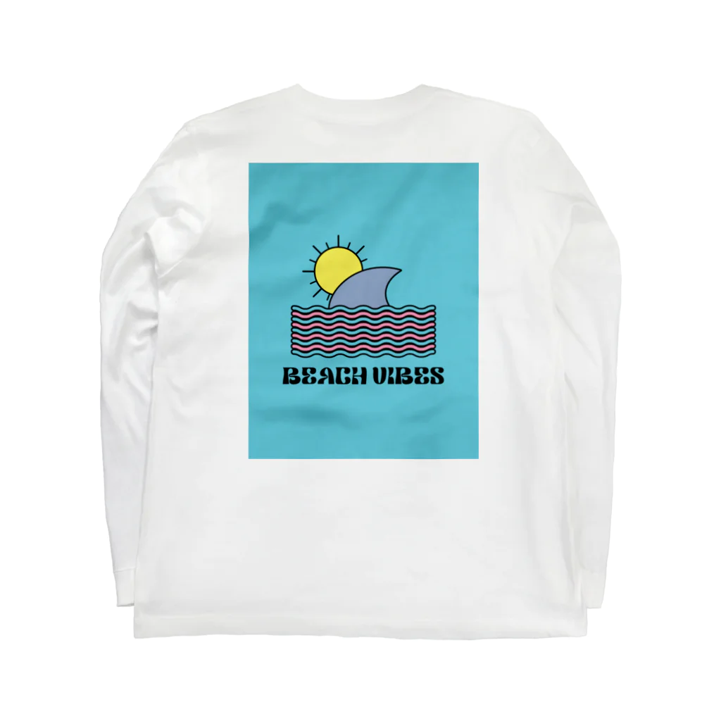 hassy3160のwhite beach vibesデザイン Long Sleeve T-Shirt :back