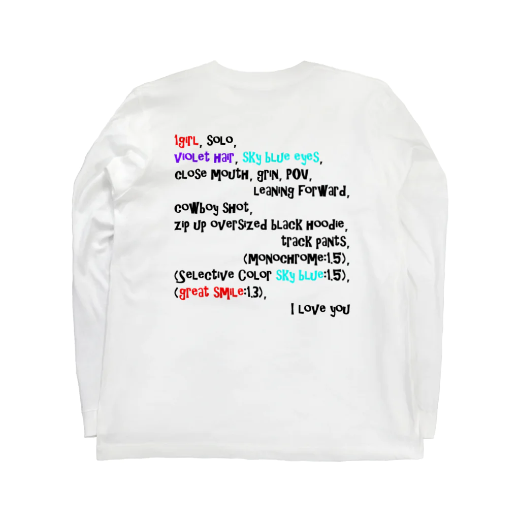 Shion_aiartの秋のスタイリッシュ Long Sleeve T-Shirt :back