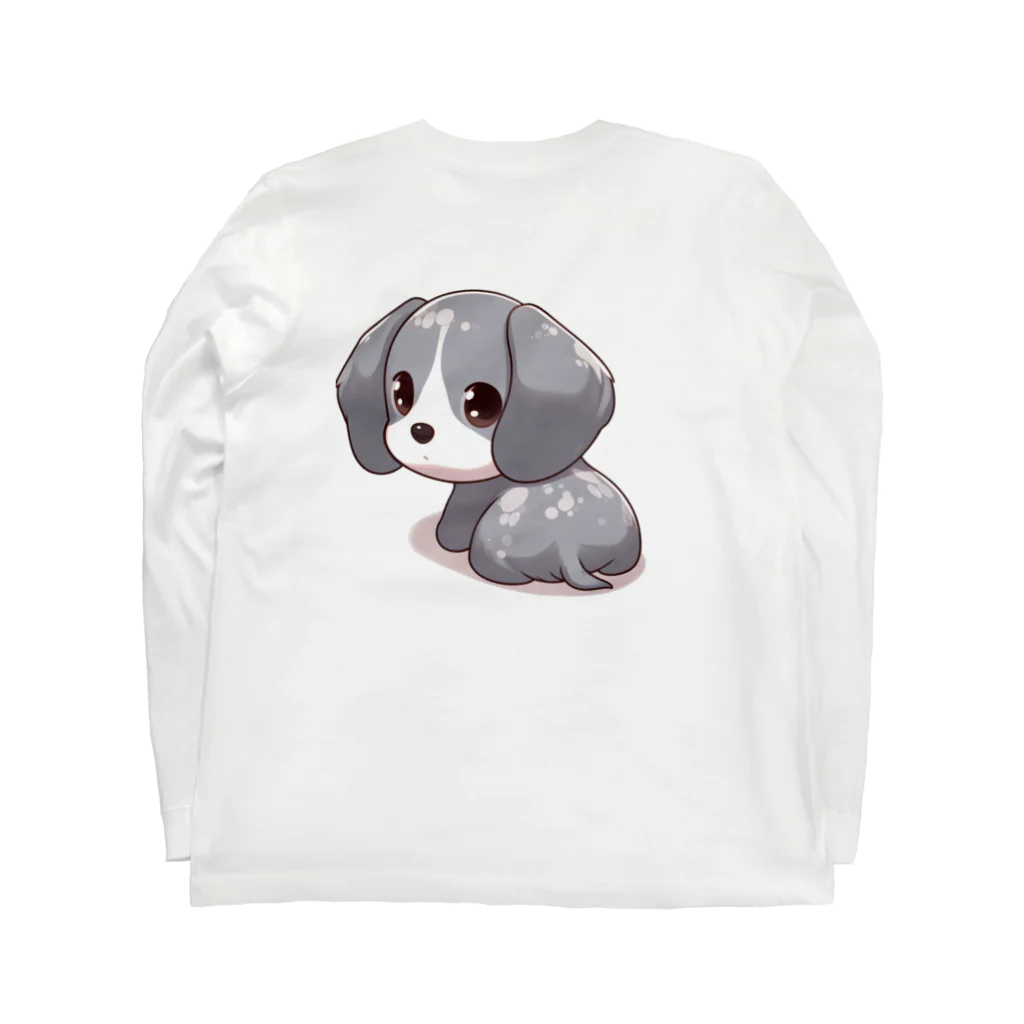 amberのふり向くわんこ ロングスリーブTシャツの裏面