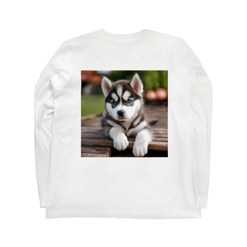 Kybeleのシベリアンハスキーの子犬のグッズ Long Sleeve T-Shirt :back