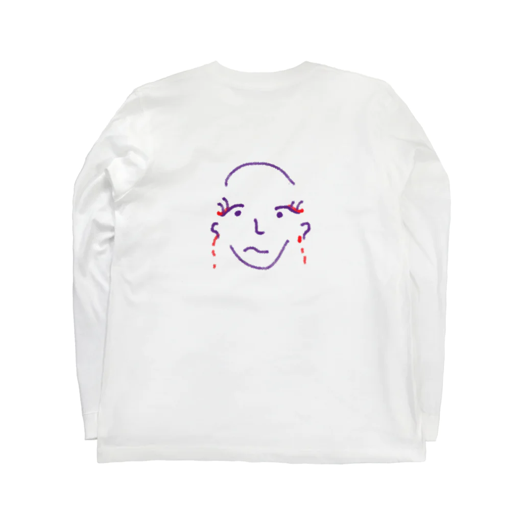 ちちちのハゲ美女　長イヤリングを添えて Long Sleeve T-Shirt :back