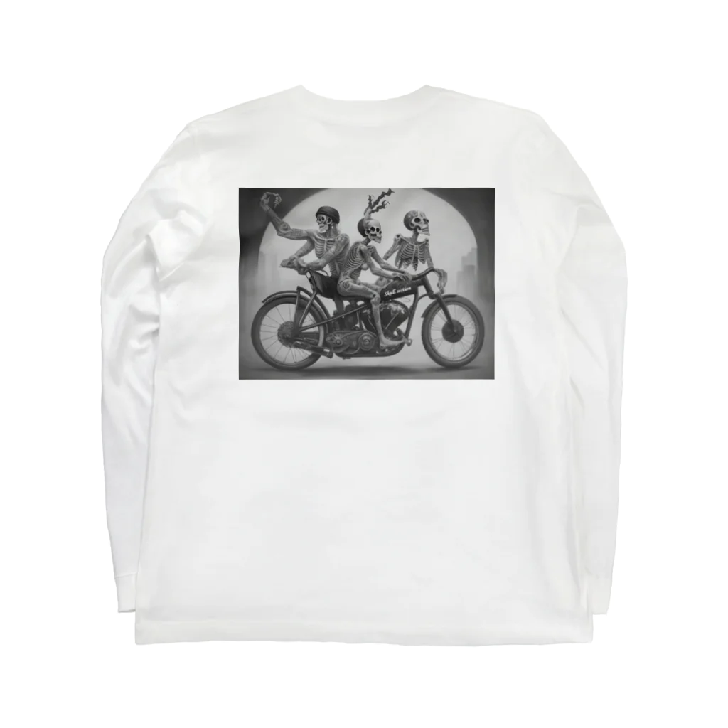 Skull sectionのドクロとバイク Long Sleeve T-Shirt :back