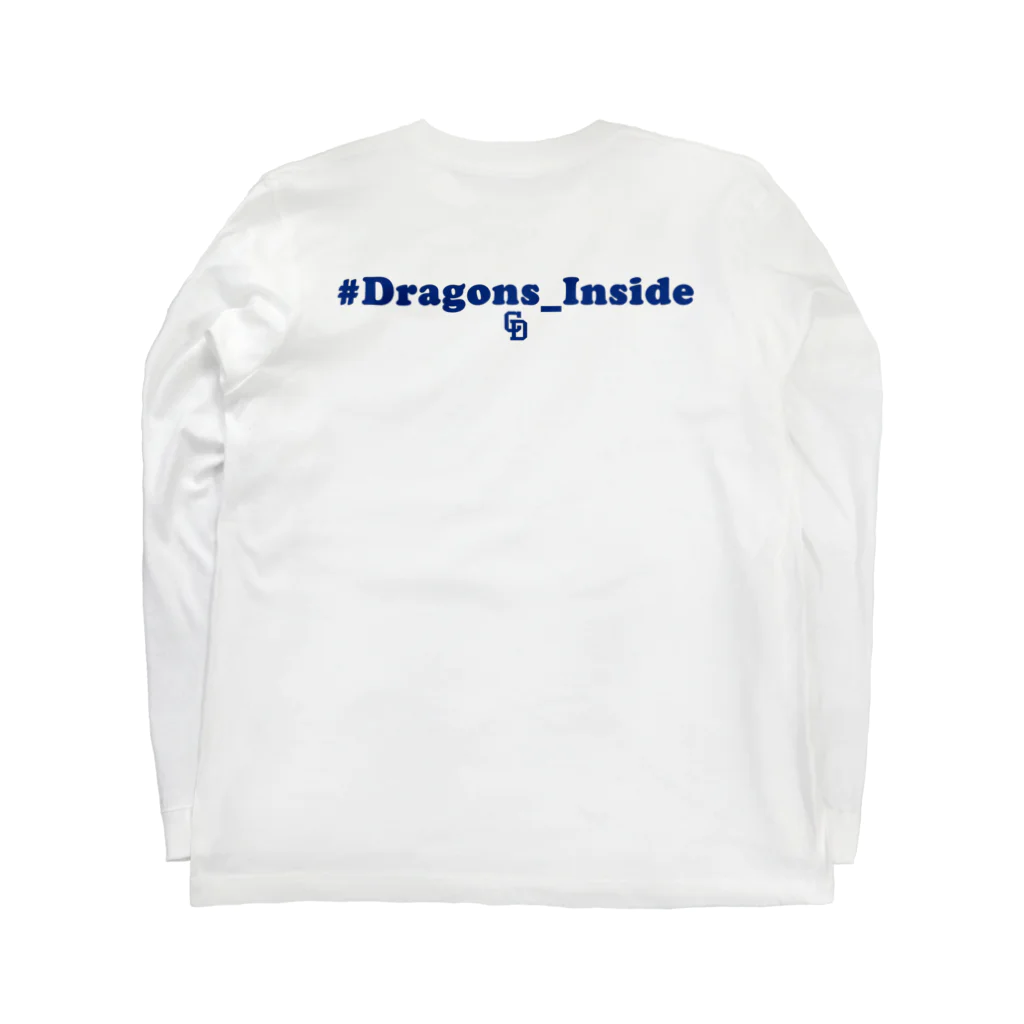 中日ドラゴンズ公式YouTubeチャンネル グッズショップの【値下げ】#Dragons_Inside ロゴグッズ Long Sleeve T-Shirt :back