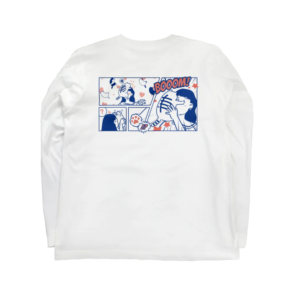 Fluffy_HUGSの【フラハグ】４コマ漫画 Long Sleeve T-Shirt :back